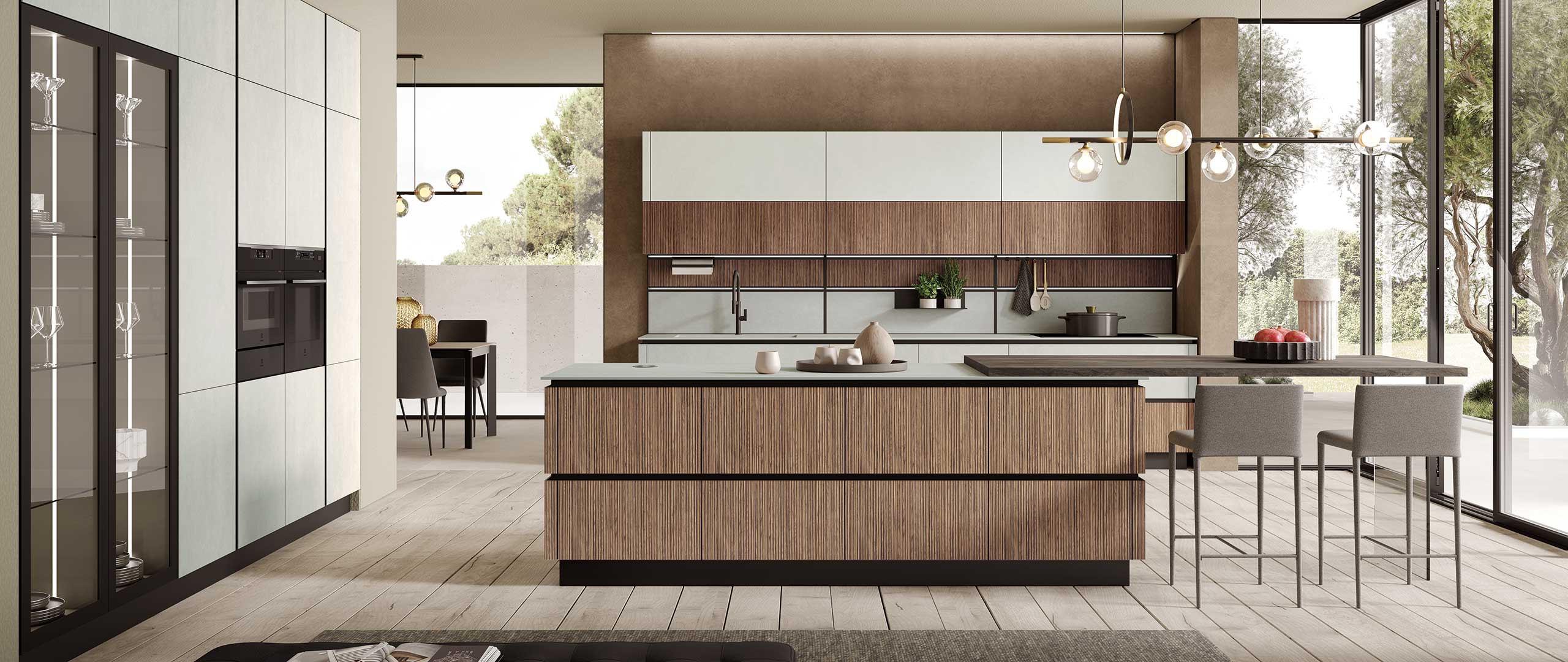 Cucina minimalista bianca Piccininno Arredamenti con linee pulite