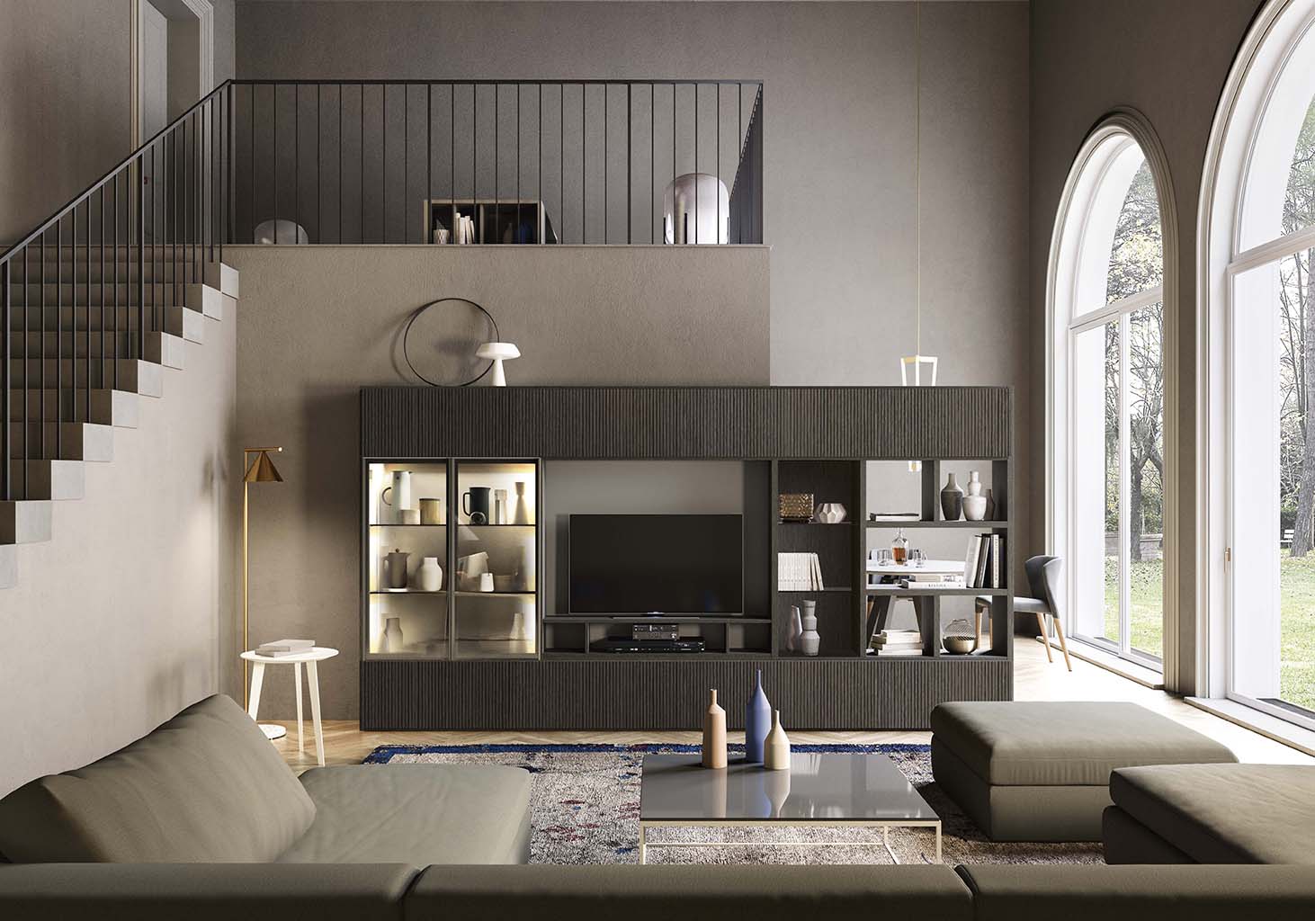 Salotto minimal - Realizzazione Piccininno Arredamenti